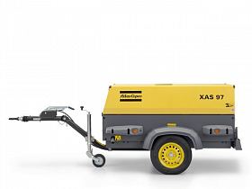 Дизельный компрессор Atlas Copco XAS 97 DD с генератором на шасси — фото 2